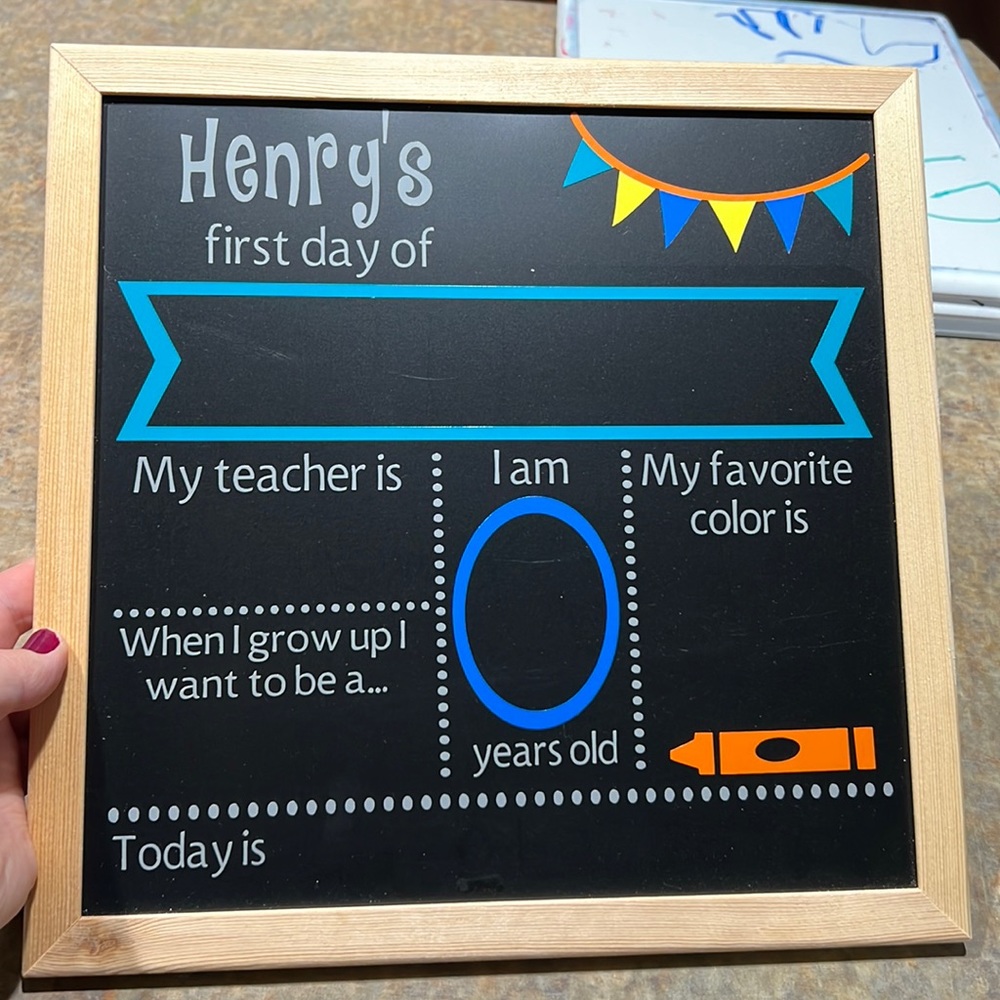 First day of school sign